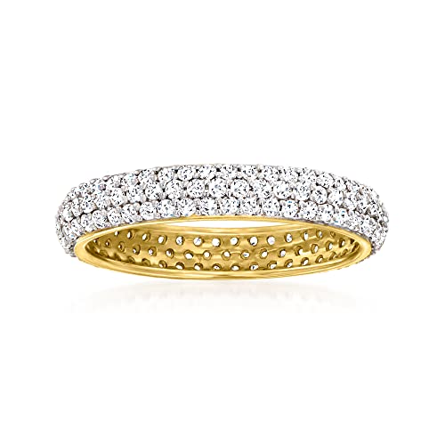 Ross-Simons 1.00 Ct. T.w. Pave Diamond Eternity Band In 14Kt Yellow Gold. Size 8 #TOP22