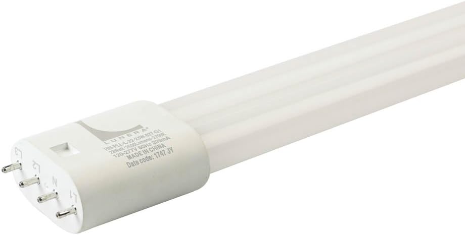 Lunera 23 Watt, Warm White 4-Pin Non-Dimmable Ballast Bypass Long Single Twin Tube PL-L LED 2G11 Base Bulb