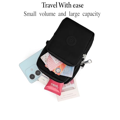 Image of JI Crossbody Phone Bag for Women Mini Wallet Bags with Adjustable Shoulder Strap Wallet Clutch Bag for Girls Zipper Phone Pouch Handbag