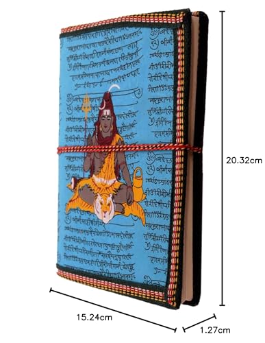 Image of Purpledip Handmade Paper Journal Lord Siva (Shiva Mahadev): Vintage Diary Notebook With Thread Closure (11156)
