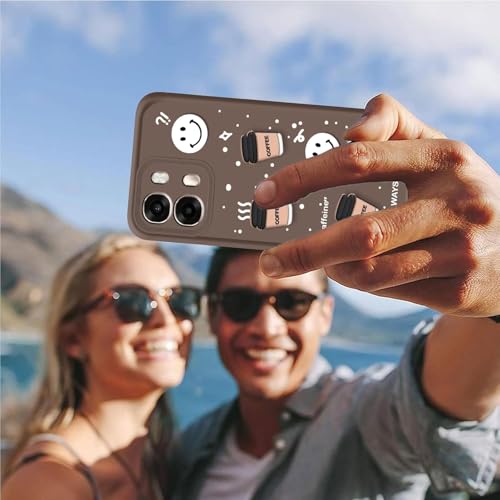 Image of Bintage Ball Bear| Donut| Milk Cake| Baby| Coffee Rubber Case Full Body & Camera Protection Back Cover Compatible for Oppo A6 Pro 5G - Brown