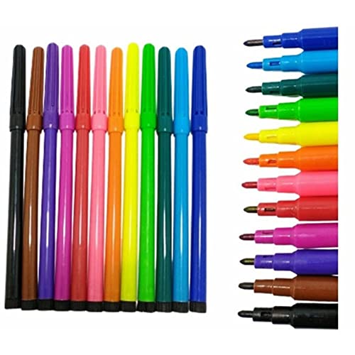 Caneta Hidrográfica, Kids, 12 Cores, Make+, Estojo