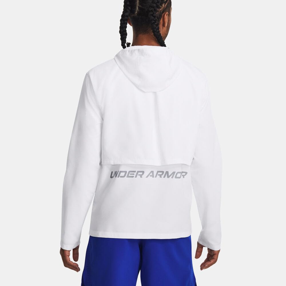 Under Armour Hommes Storm Run Hooded Jacket Vêtements De Course Veste Running White - Blanc