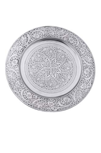 Marokkanischer Tisch Beistelltisch aus Metall Sule ø 40cm rund | Orientalischer runder Teetisch klein mit klappbaren… – Bild 3