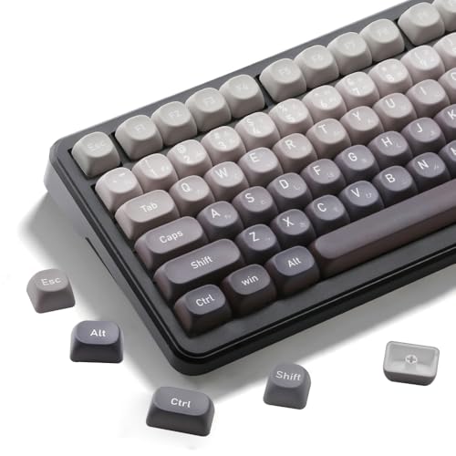 PBTキーキャップ-MOA日本キャップ、5サイド染料昇華、カスタムキーボードキーキャップ60 65 75 100％、チェリーゲートロンMXスイッチキーボードのための134キーセット