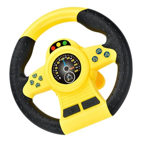 Car Steering Wheel Simulator, 360 Degree Rotation Play Pretend Steering Wheel Toy, Simulated Driving Copilot Toy for Friends Fam