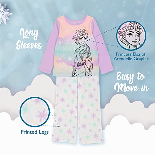 Disney Girls' Frozen 2 2-Piece Loose-Fit Pajamas Set, Think Magic, 10 #TOP3