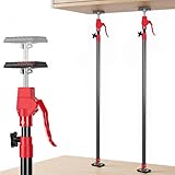 Yigowyigo 2 Stück Deckenstütze Montagestütze Schwerlast, 125 bis 290cm Teleskopstütze Einhandstütze Schrankheber für die Montage mit 80kg Tragkraft, 45°/90° Neigbar Teleskopauszug Klemm Baustütze