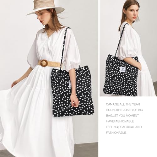 Image of Kawn Corduroy Tote Bag Aesthetic Cute Canvas Tote Bags for Women Washable Shoulder Bag with Inner Pocket for Go-to Everyday Bag for Work Beach Travel and Shopping Grocery