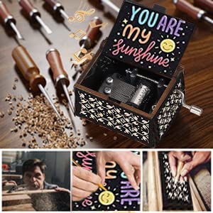 Aksuo Carillon Manovella in Legno, Scatole