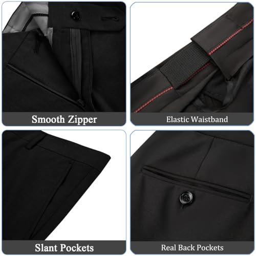 Men's Slim Fit 2 Piece Suit Set,Two Button Solid Blazer Shorts Suits Summer Business Tuxedo Set4
