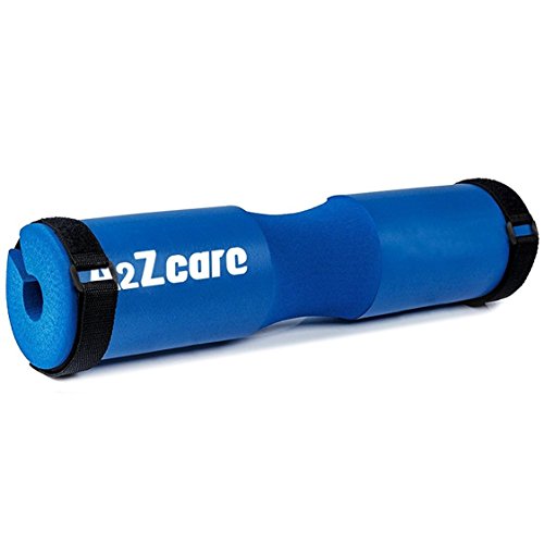A2ZCARE Squat Pad Fits Olympic Weightlifting Bar with 2 Belts for Secure