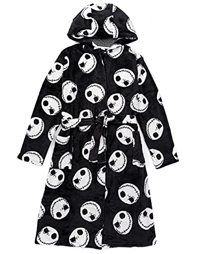 Disney The Nightmare Before Christmas Dressing Gown Mens Black Bathrobe4