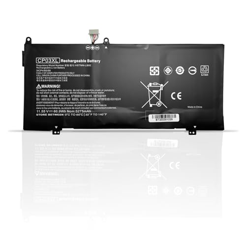 CP03XL 929066-421 929072-855 TPN-Q199 Laptop Battery Replacement for HP Spectre X360 13-ae000 13-ae006no 13-ae001ng 13-ae049ng 13-ae013dx 13-ae011dx 13t-ae000 13t-ae012dx Series(11.55V 60.9Wh)