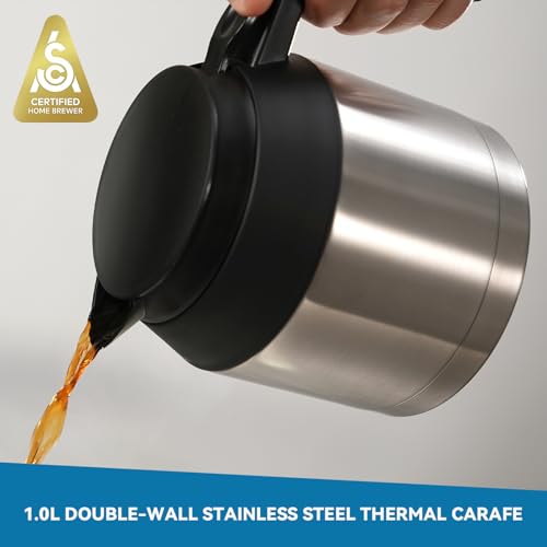 Bonavita 5 Cup Drip Coffee Maker Machine, One-Touch Pour Over, Auto Pause Brewing with Stainless Steel Double Wall Thermal Carafe, SCA Certified, Dishwasher Safe, BV1500TS - Image 6