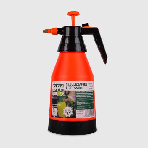 La Briantina Drucksprüher Red 1,5 Liter – verstellbare Düse aus Metall, ergonomischer Griff, Sprühblock, Farbe Rot – Sprühgerät für Gartenarbeit, Pflanzenpflege usw.