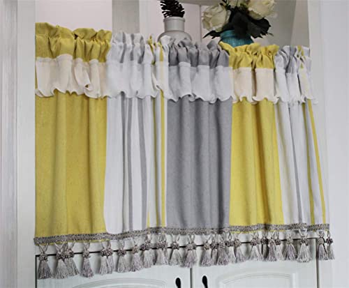 Cortina de media ventana tipo cenefa decorativa que regula la luz en baños y salas 4