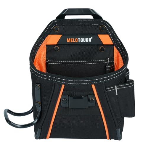 MELOTOUGH Quick Detach Belt Clip Tool Pouch Tool Belt Pouches Utility Tool Organizer Pouch with Hammer Holder for Electrician,Carpenter,Construction,Technician(Orange) 8 MELOTOUGH Quick Detach Belt Clip Tool Pouch Tool Belt Pouches Utility Tool Organizer Pouch with Hammer Holder for Electrician,Carpenter,Construction,Technician(Orange) - Image 8