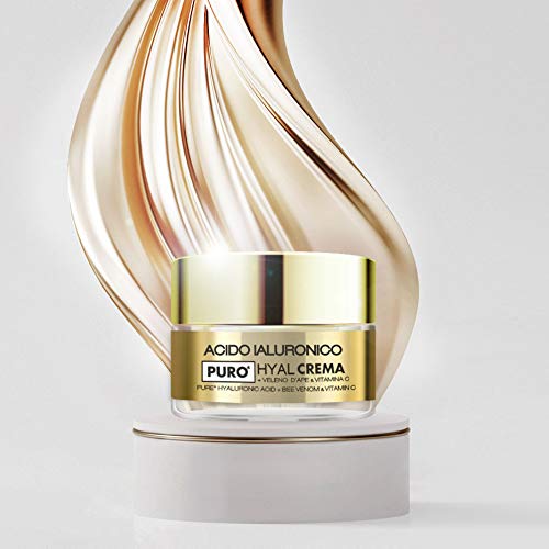 Crema viso HYAL con acido ialuronico puro a doppio peso molecolare, Veleno d'Ape e Vitamina C, idratazione intensa e immediata a doppia profondità (1x50ml) - Wonder Company - 4