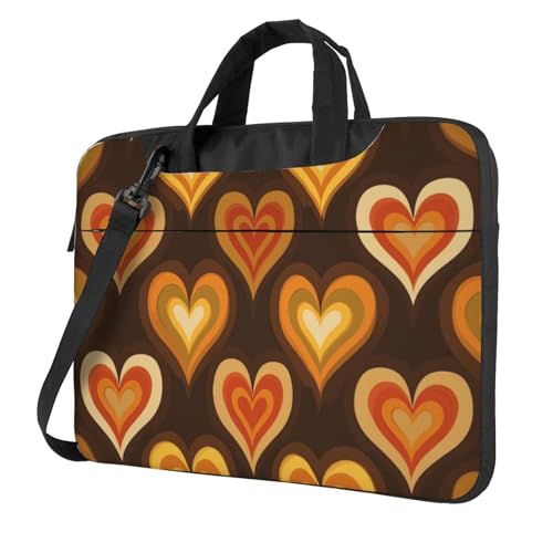 Bolso retro naranja para laptop 15.6 pulg impermeable miniatura 1