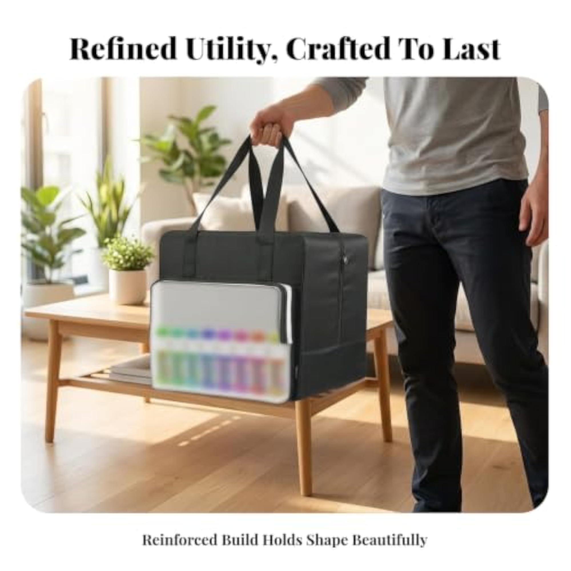 Heavy-Duty Durable Bingo Bag with TPU Pocket, Spacious Organizer