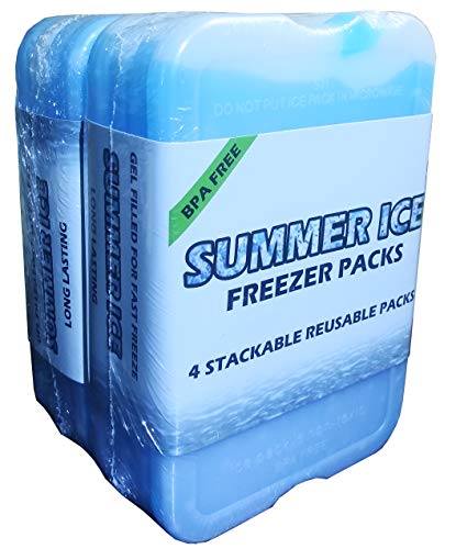 Kühlakkus für Lunchbox und Taschen – dünne und kleine Blöcke für langanhaltende Kühlung Ihres Mittagessens – 8 Stück wasserdichte