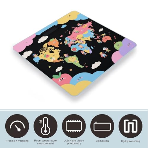 Báscula digital para baño con pantalla retroiluminada 400 lb miniatura 3