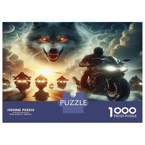 Puzzle de 1000 piezas de lobo místico para evadirte del estrés diario 2