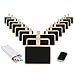 Produktbild KAKOO 16 Mini Holz Kreidetafel mit Klammer, Klein Tafel Memotafel als Namenschilder Buffer Schilder für Hochzeit Party Geburtstag Hause Tischdeko mit Kreide und Löscher