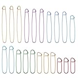 18 Pcs Knitting Stitch Holders Colorful Versatile Knitting Crochet Hook Yarn Stitch Holder Practical Crochet Stitches Holders Crocheting Markers Tools for Sweaters Sock Yarn Sewing DIY Blankets