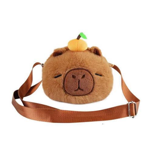 Capybara Purse Plush Cute Capybara Crossbody Shoulder Bags Kawaii Adorable Capibara Bag Animal Fluffy Purse