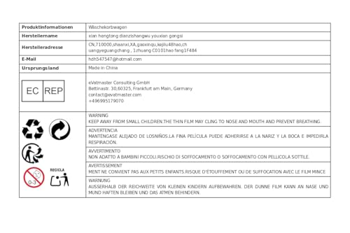 Qianly Rolling Laundry Cart with Removable Hamper Kitchen Trolley Detachable Storage Basket - Image 8