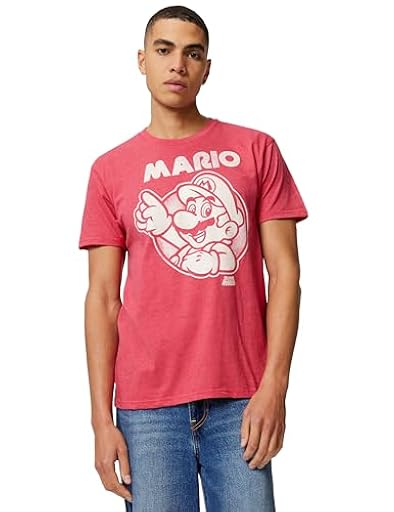 Nintendo So Mario Playera para Hombre - Rojo - Large | Ya disponible en tu tienda friki favorita! En mundofriki.es!