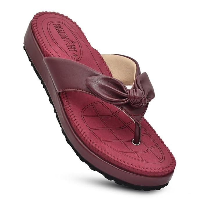 Image of HEALTH FIT Orthopedic with Super Extra Soft Ortho Care Anti-Skid Doubleu Flip-Flops for women Slippers /Doctor Chappal & Footwear HF330