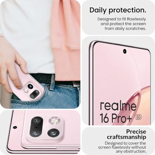 Image of FIRST MART HD+ UV Tempered Glass for Realme 16 Pro Plus With Clear Camera Lens Protector & Installation Kit | Edge-to-Edge, Case-Friendly, Scratch Resistant | Pack of 1