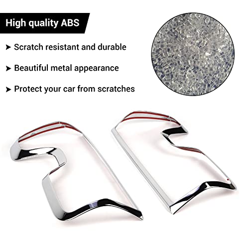 Hoolcar Tail Light Lamp Covers Rear Taillight Frame Cover Trim Exterior Accessories Compatible With Chevrolet Silverado 2019-2023, Chrome #TOP3