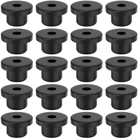 QCDENG 20Pcs 1/4"ID,5/8"Drill Hole Rubber Grommets, Top Hat Grommet, Firewall Grommet, Rubber Plugsfor Protecting Wires Cable Cover
