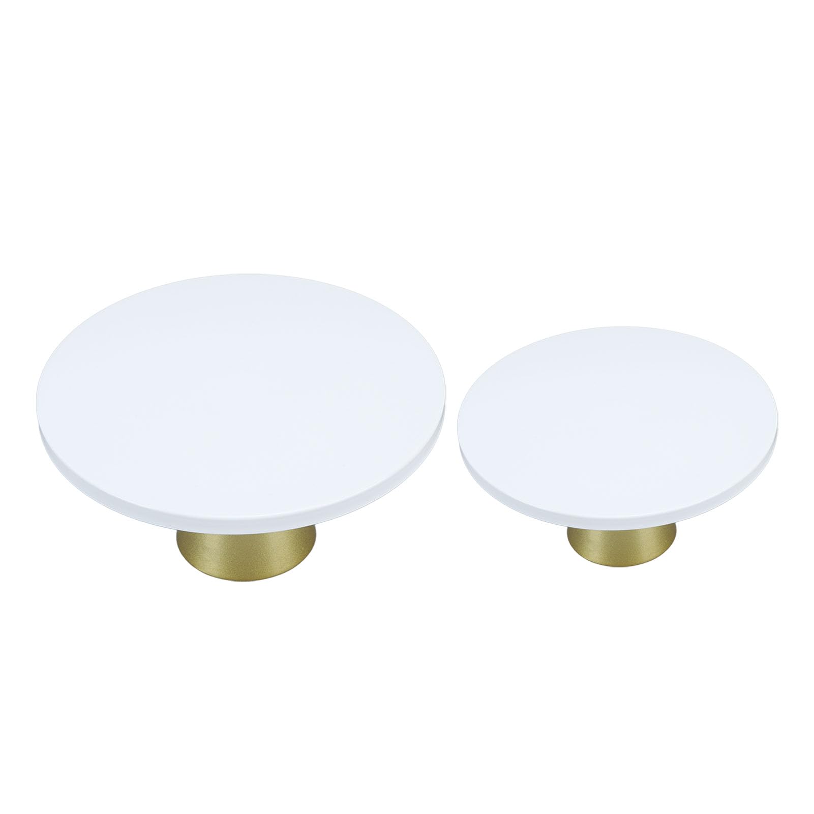 Set di 2 supporti per torte in metallo, porta-torte rotondo in ferro con design in stile europeo, supporto dorato per la presentazione di dessert, adatto per cupcakes e decorazione