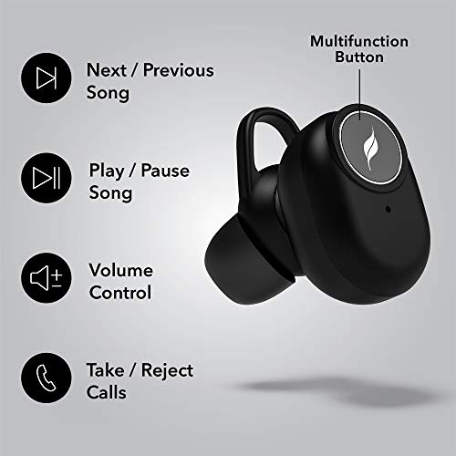 Image of Leaf Pods True Wireless Bluetooth 5.0 Earphones (Carbon Black)