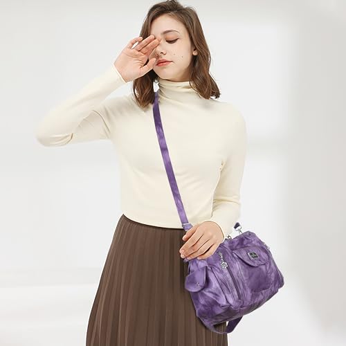 Image of Angel Kiss Purses for Women, Large Shoulder Bag Hobo Tote Purse Mutipocket Faux Leather Satchel Hobo Purse