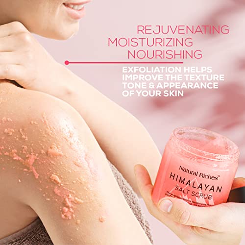 Natural Riches HIMALAYANLYCHEESCRUB Himalayan Salt Exfoliating Body Scrub Lychee Bergamot Essential Oil thumb #4