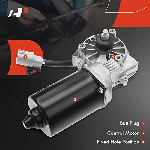Image of A-Premium Front Windshield Wiper Motor Compatible with Toyota | for Toyota Highlander 2008 2009 2010, Sport Utility, 5-Pin