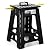 Delxo 17.5 Inch Folding Step Stool, Heavy Duty Foldable Stool for Adults,Premium Portable Collapsible Plastic Step Stool,Non Slip Folding Stools for Kitchen Bathroom Bedroom Up to 400LBS,(Black 1PC)