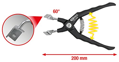 KS Tools 115.1308 Relay pliers-angled, Colour, Size - Image 2