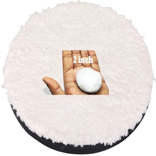 Image of DIY Crafts Only Fur Felt Pad For Buffing Sponge Car Polishing Pad Disc Wool Disc Polishing Wax Sanding Pad Cleaning Pad Drill Adapter (Only Fur Felt Pad) (10 Pcs, 2 inch inch Fur Felt Pad Only)