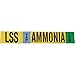 Brady 90413, 2.5" Dia. Thru 7.875" Dia. Vinyl LSS VAP Ammonia Low Pipe Marker, 50 Cards