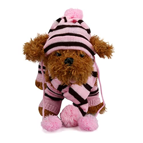 Set de Disfraz de Invierno para Perro con Bufanda y Sombrero miniatura 2