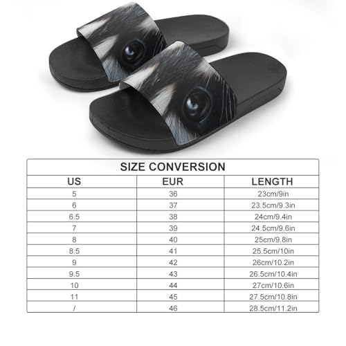 Cute Raccoon Face Men's Bathroom Slippers Shower Indoor Home Beach Outdoor Shoes for Women2