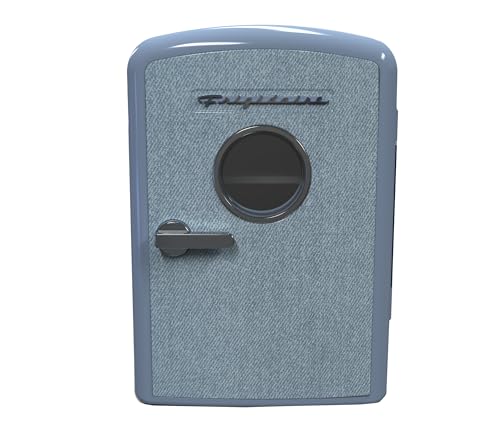 Frigidaire Mini Personal Fridge Cooler, 1 Gal Capacity fits 9 Cans, Includes Plugs for Home Outlet & DC Charger - 9.84