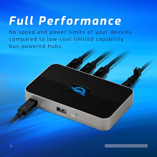 Image of OWC 5 Port Thunderbolt Hub - 60W Charging, Thunderbolt 4, USB 3.2, Compatible with Macs and PCs